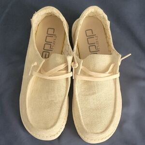 Hey Dude Cream Loafers